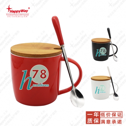 创意酒桶带盖陶瓷杯套装450ml
