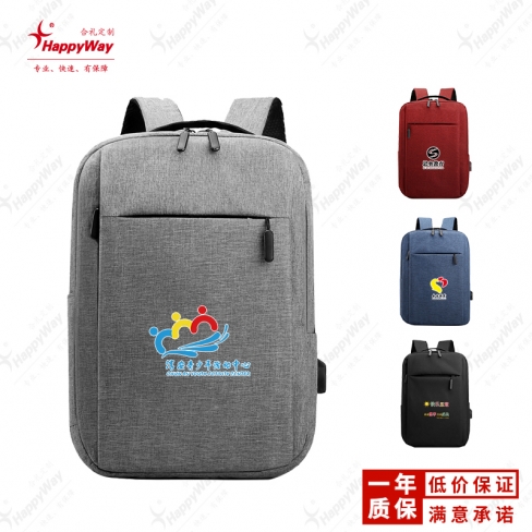 通勤usb简约双肩包