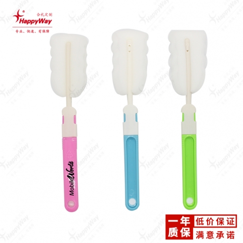 可拆卸长 柄海绵清洗杯刷 10起可定制印logo家居实用礼品批发定做