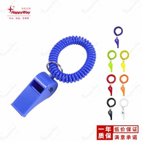 ABS塑料儿童弹簧手环口哨