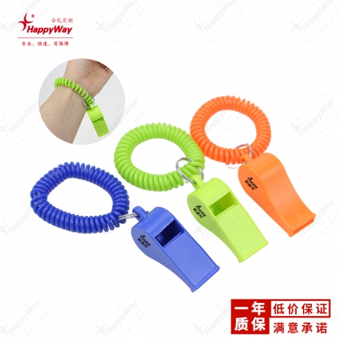 ABS塑料儿童弹簧手环口哨