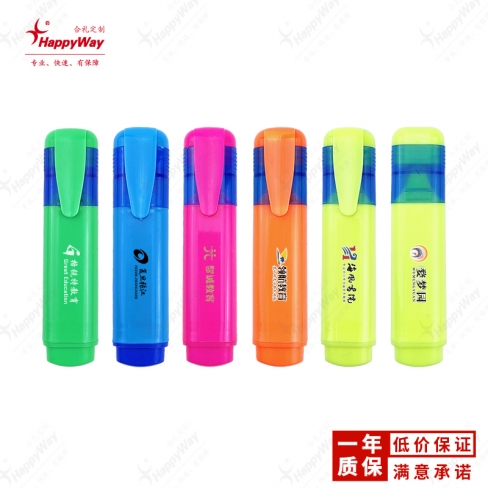 彩色粗头斜口荧光笔