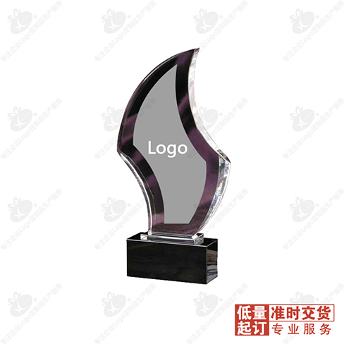 S型水晶奖牌
